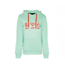 Big Green Egg Hoodie Dames Mint Green