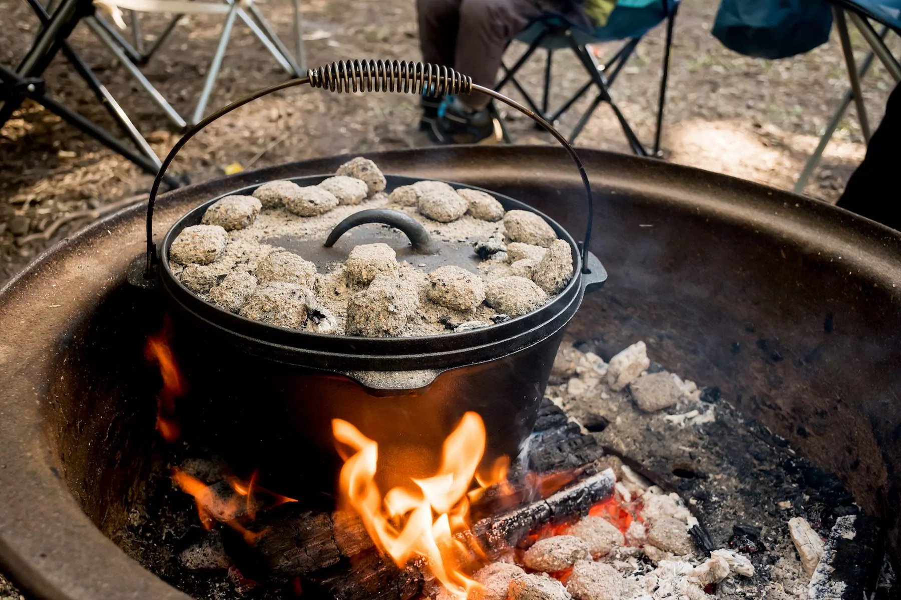 The Bastard -The Bastard bigstock Dutch Oven Camp Cooking With C 458381935